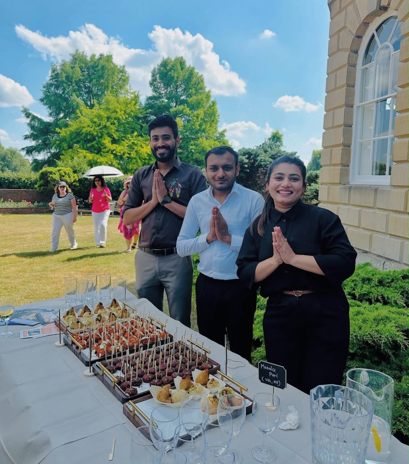 Vegetarian Indian catering prepared by Namaste Village Twickenham