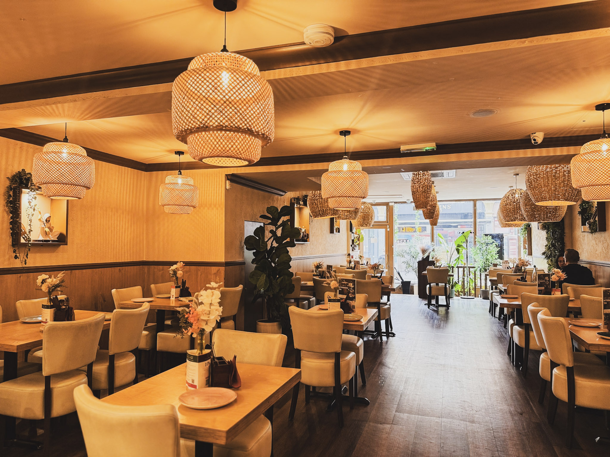 Warm interior at Namaste Village Twickenham